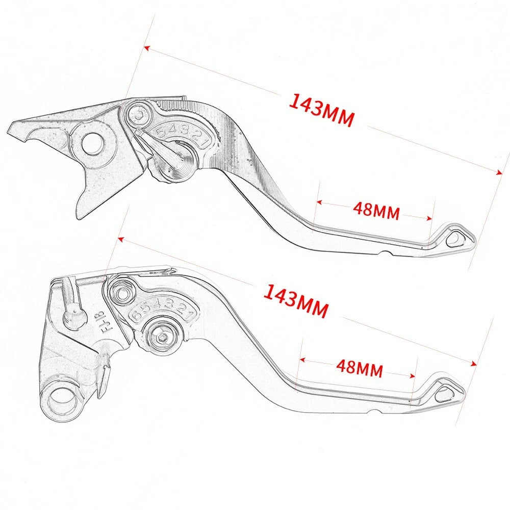 SHORT BRAKE AND CLUTCH LEVERS