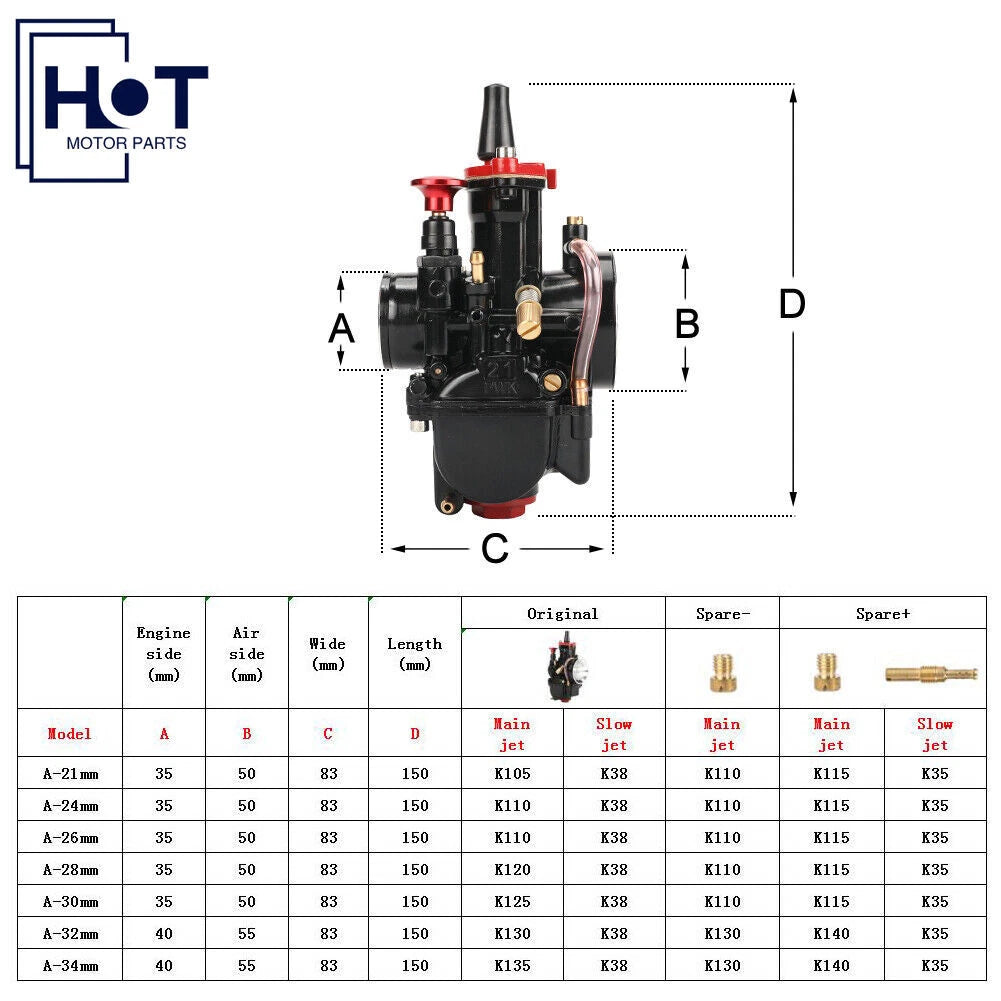 Carburetor PWK 30mm Kit